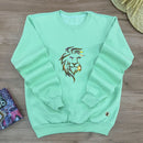 Moletom Menta Aplique Leão Dourado