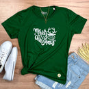 Camiseta Feminina Verde Merry Christmas Alce