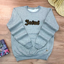 Moletom Cinza Jesus Veludo