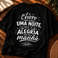 Oversized Preta O Choro Dura uma Noite