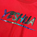 Camiseta Feminina Vermelha Aplique Camaleão Yeshua