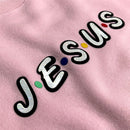 Moletom Rosa Aplique J.E.S.U.S
