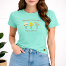 Camiseta Feminina Verde  Menta Deus faz Florescer