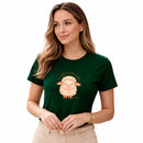 Camiseta Feminina Verde O Senhor é o Meu Pastor Ovelha