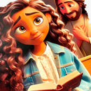 T-Shirt Infantil Preta Garota Bíblia Jesus