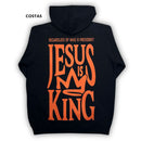 Moletom Canguru Com Capuz Preto Jesus Is King Coroa