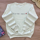 Moletom Off White Eis-me aqui