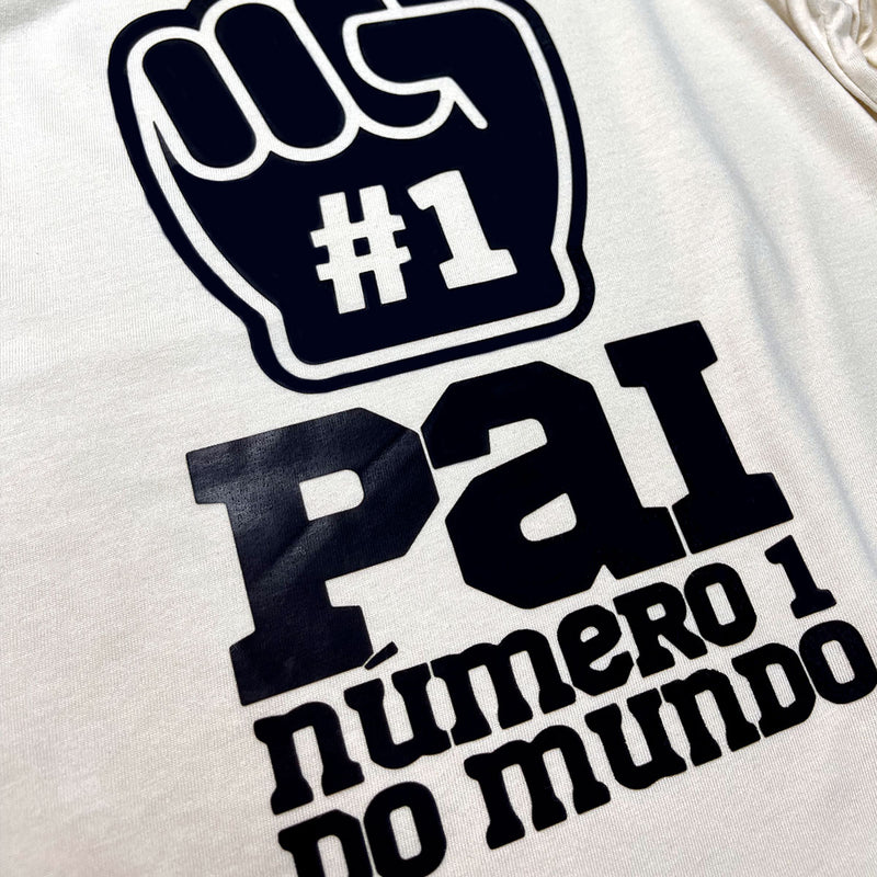 Camiseta Masculina Off White Pai Número 1 do Mundo