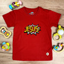 T-Shirt Infantil Vermelha Boom Jesus