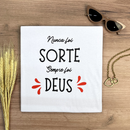 Camiseta Feminina Branca Sorte Deus