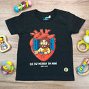 T-Shirt Infantil Preta Ele Faz Morada Em Mim!