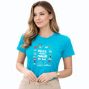 Camiseta Feminina  Turquesa Deus é Muito Maior 
