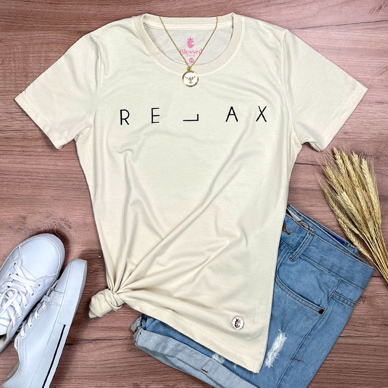 Camiseta Feminina Off White Relax