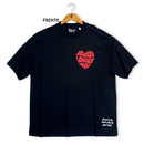 Oversized Preta Full Coração Jesus Loves You
