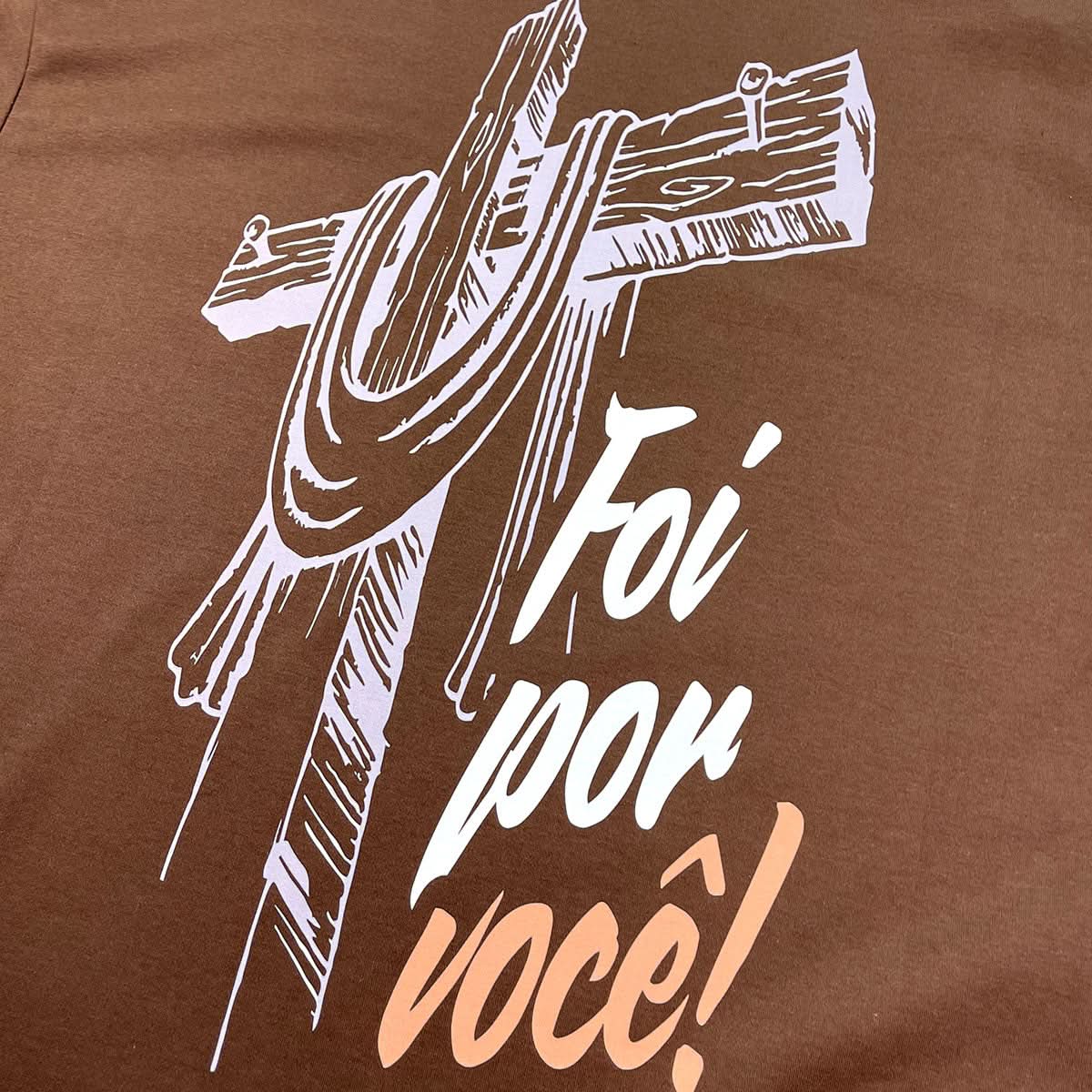 Oversized Marrom Full Cruz Foi Por Você!
