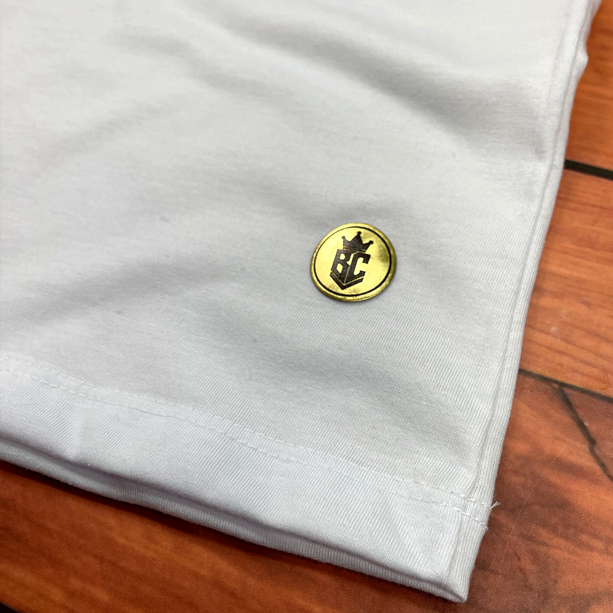 Camiseta Masculina Branca Pai Filhos Dourado