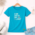 Camiseta Feminina Turquesa O Que Seria De Mim, Sem Ti, Jesus? 