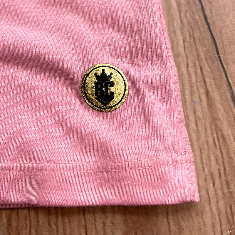 T-Shirt Infantil Rosa Aplique Kids For Christ