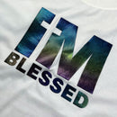 Camiseta Masculina Off White Aplique Camaleão IM Blessed