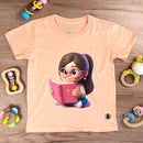 T-Shirt Infantil Salmão Menina Bíblia