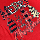 T-Shirt Infantil Vermelha Merry Christmas Árvore