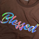 Camiseta Feminina Marrom Blessed Holográfico