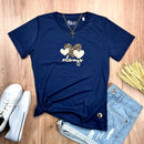 Camiseta Feminina Azul Aplique Always
