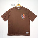 Oversized Marrom Full Dois Leões