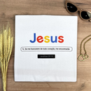Camiseta Feminina Branca Jesus Se me buscarem de todo coração, me encontrarão