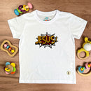 T-Shirt Infantil Branca Boom Jesus
