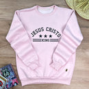 Moletom Rosa Jesus Cristo King