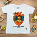 T-Shirt Infantil Branca Ele Faz Morada Em Mim!