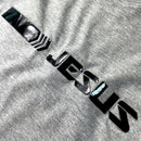 Camiseta Masculina Cinza Aplique Direção Jesus