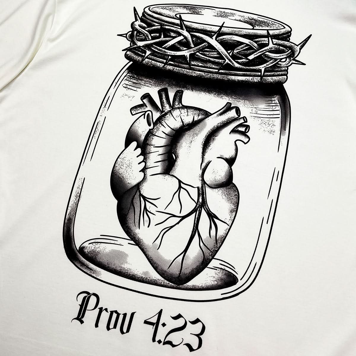 Oversized Off White Full Guarda Teu Coração Prov 4:23