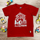 T-Shirt Infantil Vermelha Jesus Is The Reason For The Casa