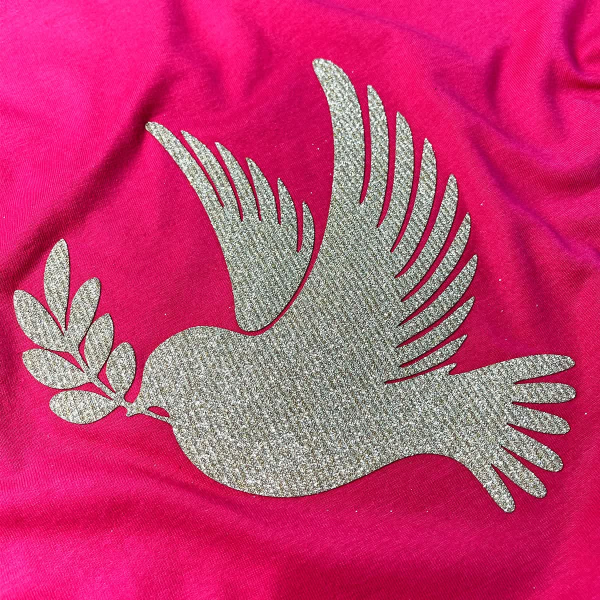 Camiseta Feminina Pink Pomba da Paz