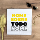 Camiseta Feminina Branca Nome Sobre Todo Nome