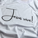 Camiseta Masculina Branca Jesus Vive!