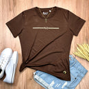 Camiseta Feminina Marrom Paz Dourado