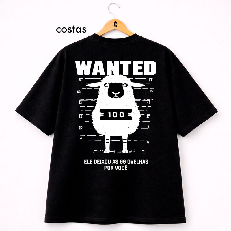 Oversized Preta Ele Deixou as 99 Ovelhas por Você