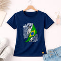 Camiseta Feminina Azul Brasil  E se Meu Povo