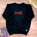 Moletom Preto Aplique Jesus Cristo Cola