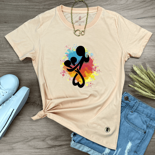 Camiseta Feminina Salmão Mãe de Dois