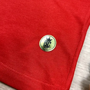 T-Shirt Infantil Vermelha Família Coração  Dourado