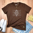 Camiseta Feminina Marrom Paz Saúde Esperança Coroa