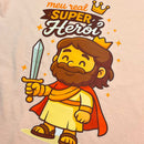 T-Shirt Infantil Salmão Meu Real Super Herói
