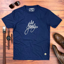 Camiseta Masculina Azul Jesus Coroa