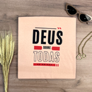 Camiseta Feminina Salmão Deus Sobre Todas As Coisas