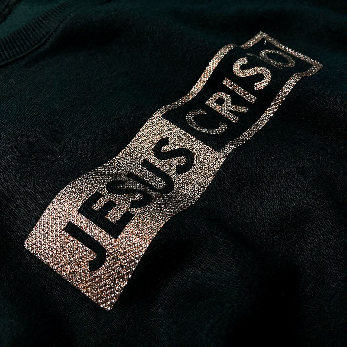 Moletom Preto Jesus Cristo Glitter