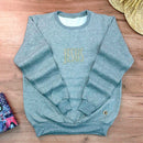 Moletom Cinza Jesus Cruz Glitter